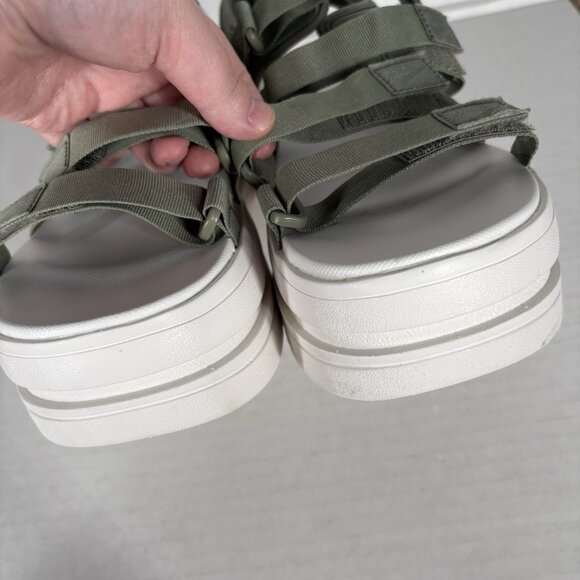 Nike Women Size 11 Light Army Green Icon Classic Platform Sandals DH0224 NWOB - Picture 7 of 11